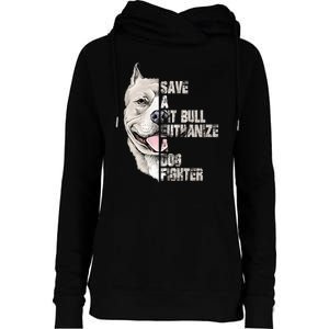 Save A Pitbull Euthanize A Dog Fighter Shirts Dogs Lover Gift Womens Funnel Neck Pullover Hood