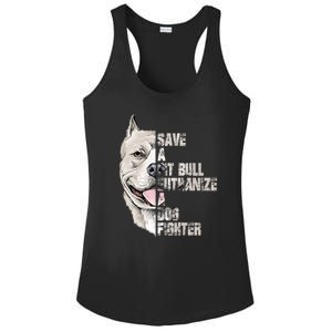 Save A Pitbull Euthanize A Dog Fighter Shirts Dogs Lover Gift Ladies PosiCharge Competitor Racerback Tank