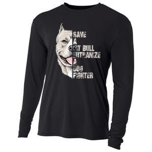 Save A Pitbull Euthanize A Dog Fighter Shirts Dogs Lover Gift Cooling Performance Long Sleeve Crew