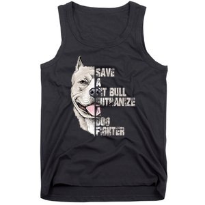 Save A Pitbull Euthanize A Dog Fighter Shirts Dogs Lover Gift Tank Top