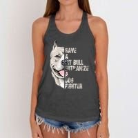 Save A Pitbull Euthanize A Dog Fighter Shirts Dogs Lover Gift Women's Knotted Racerback Tank