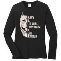 Save A Pitbull Euthanize A Dog Fighter Shirts Dogs Lover Gift Ladies Long Sleeve Shirt