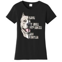 Save A Pitbull Euthanize A Dog Fighter Shirts Dogs Lover Gift Women's T-Shirt