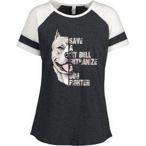 Save A Pitbull Euthanize A Dog Fighter Shirts Dogs Lover Gift Enza Ladies Jersey Colorblock Tee