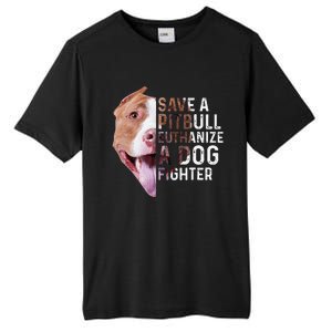 Save A Pitbull Euthanize A Dog Fighter Lover Dog Tall Fusion ChromaSoft Performance T-Shirt