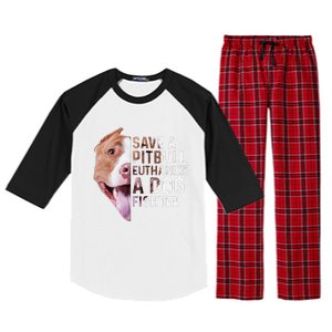 Save A Pitbull Euthanize A Dog Fighter Lover Dog Raglan Sleeve Pajama Set