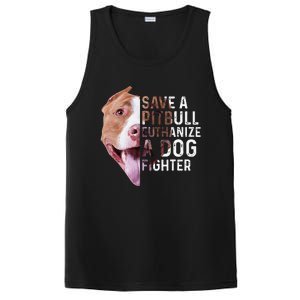 Save A Pitbull Euthanize A Dog Fighter Lover Dog PosiCharge Competitor Tank