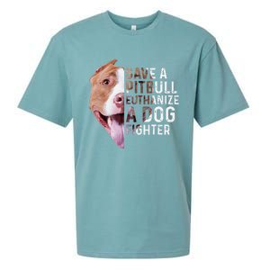 Save A Pitbull Euthanize A Dog Fighter Lover Dog Sueded Cloud Jersey T-Shirt