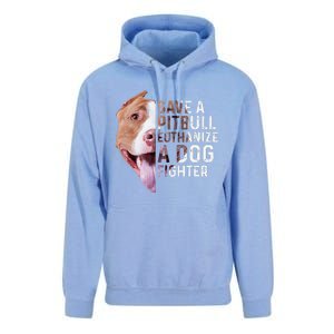 Save A Pitbull Euthanize A Dog Fighter Lover Dog Unisex Surf Hoodie