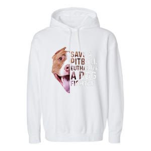 Save A Pitbull Euthanize A Dog Fighter Lover Dog Garment-Dyed Fleece Hoodie