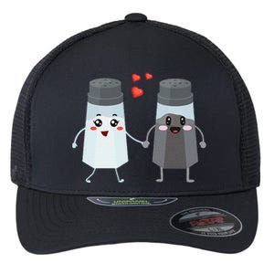 Salt And Pepper Shaker Couple Gift For Chefs And Cooks Flexfit Unipanel Trucker Cap