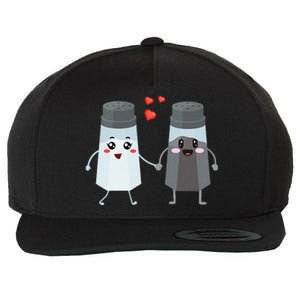 Salt And Pepper Shaker Couple Gift For Chefs And Cooks Wool Snapback Cap