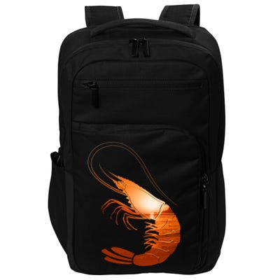 Shrimp And Prawn Lovers Silhouette Earth Day And Ocean Week Cool Gift Impact Tech Backpack