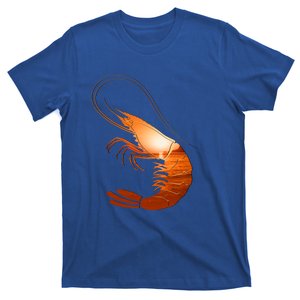 Shrimp And Prawn Lovers Silhouette Earth Day And Ocean Week Cool Gift T-Shirt