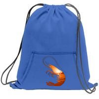 Shrimp And Prawn Lovers Silhouette Earth Day And Ocean Week Cool Gift Sweatshirt Cinch Pack Bag