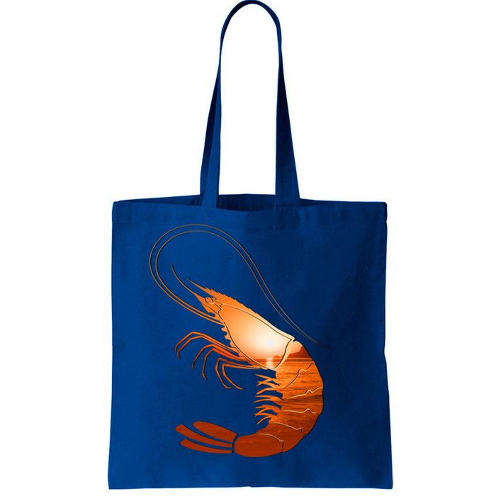 Shrimp And Prawn Lovers Silhouette Earth Day And Ocean Week Cool Gift Tote Bag