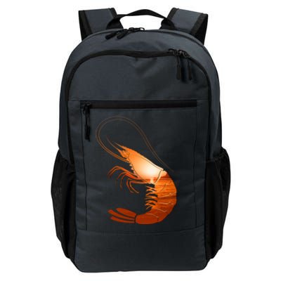 Shrimp And Prawn Lovers Silhouette Earth Day And Ocean Week Cool Gift Daily Commute Backpack