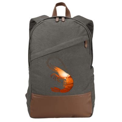 Shrimp And Prawn Lovers Silhouette Earth Day And Ocean Week Cool Gift Cotton Canvas Backpack