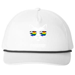 Straight Ally Pride Flag Cat Purrride Funny Straight Ally Gift Snapback Five-Panel Rope Hat