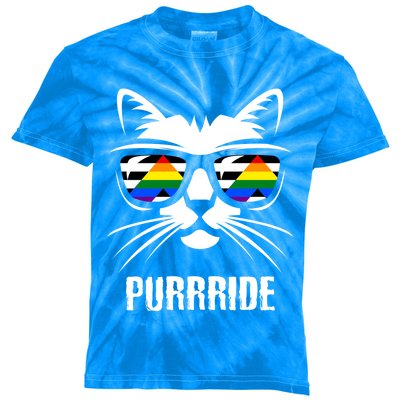 Straight Ally Pride Flag Cat Purrride Funny Straight Ally Gift Kids Tie-Dye T-Shirt