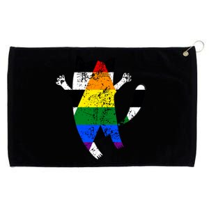 Straight Ally Pride Flag Funny Cat Straight Ally Gift Grommeted Golf Towel