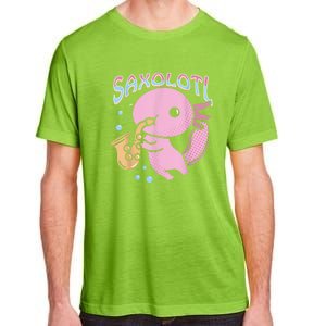 Saxolotl Axolotl Playing Saxophone Adult ChromaSoft Performance T-Shirt