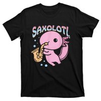 Saxolotl Axolotl Playing Saxophone T-Shirt