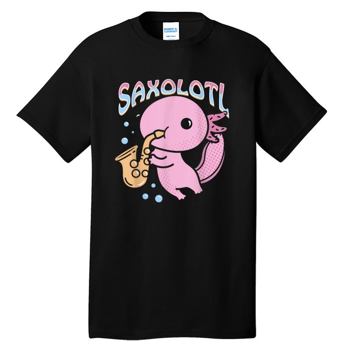 Saxolotl Axolotl Playing Saxophone Tall T-Shirt