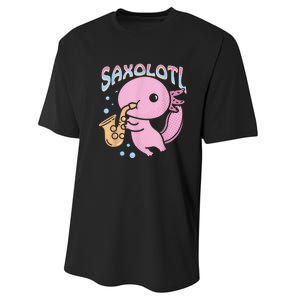 Saxolotl Axolotl Playing Saxophone Performance Sprint T-Shirt