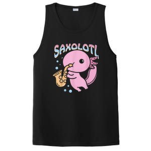 Saxolotl Axolotl Playing Saxophone PosiCharge Competitor Tank