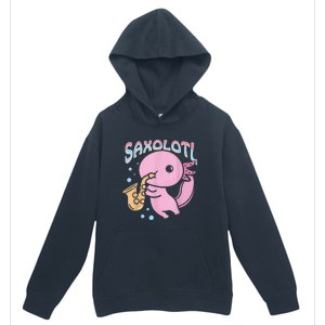 Saxolotl Axolotl Playing Saxophone Urban Pullover Hoodie