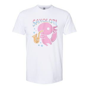 Saxolotl Axolotl Playing Saxophone Softstyle CVC T-Shirt