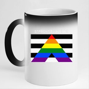 Straight Ally Pride Flag For Any Proud Heterosexual Ally 11oz Black Color Changing Mug