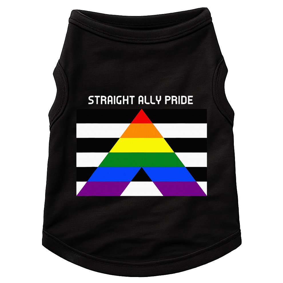 Straight Ally Pride Flag For Any Proud Heterosexual Ally Doggie Tank