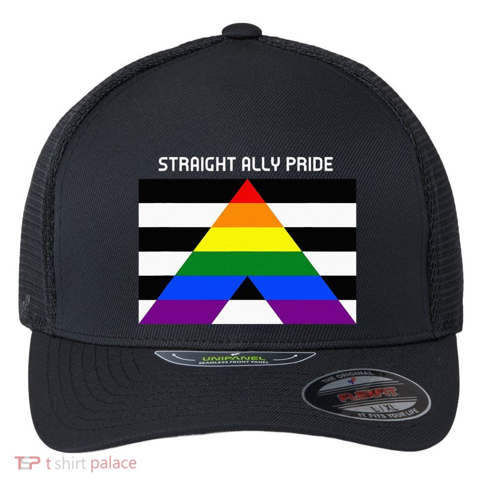 Straight Ally Pride Flag For Any Proud Heterosexual Ally Flexfit Unipanel Trucker Cap
