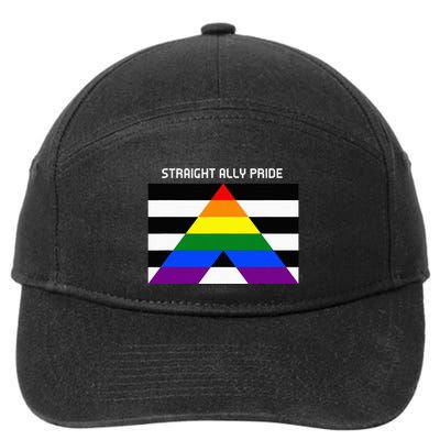 Straight Ally Pride Flag For Any Proud Heterosexual Ally 7-Panel Snapback Hat