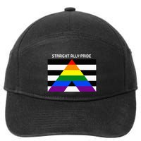 Straight Ally Pride Flag For Any Proud Heterosexual Ally 7-Panel Snapback Hat