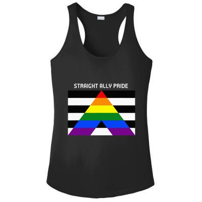 Straight Ally Pride Flag For Any Proud Heterosexual Ally Ladies PosiCharge Competitor Racerback Tank