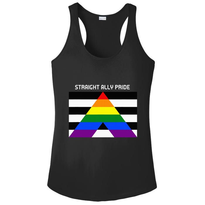 Straight Ally Pride Flag For Any Proud Heterosexual Ally Ladies PosiCharge Competitor Racerback Tank