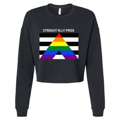 Straight Ally Pride Flag For Any Proud Heterosexual Ally Cropped Pullover Crew