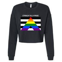 Straight Ally Pride Flag For Any Proud Heterosexual Ally Cropped Pullover Crew