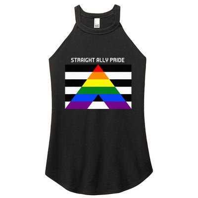 Straight Ally Pride Flag For Any Proud Heterosexual Ally Women's Perfect Tri Rocker Tank