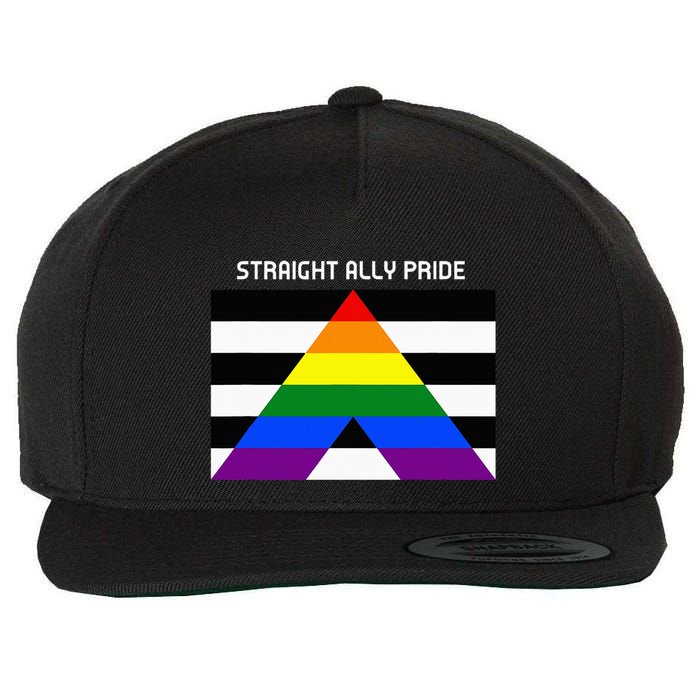 Straight Ally Pride Flag For Any Proud Heterosexual Ally Wool Snapback Cap