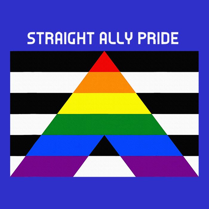 Straight Ally Pride Flag For Any Proud Heterosexual Ally Full-Length Apron With Pockets