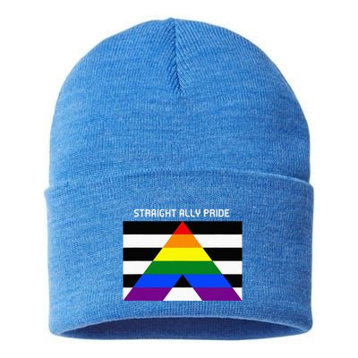 Straight Ally Pride Flag For Any Proud Heterosexual Ally Sustainable Knit Beanie