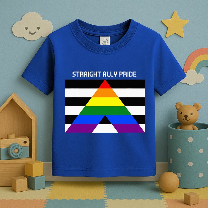 Straight Ally Pride Flag For Any Proud Heterosexual Ally Toddler T-Shirt
