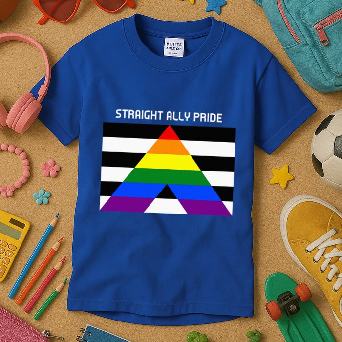 Straight Ally Pride Flag For Any Proud Heterosexual Ally Kids T-Shirt