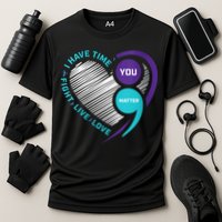 Suicide Awareness Prevention Heart Semi Colon You Matter Cooling Performance Crew T-Shirt