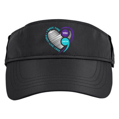 Suicide Awareness Prevention Heart Semi Colon You Matter Adult Drive Performance Visor