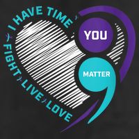 Suicide Awareness Prevention Heart Semi Colon You Matter Adult Drive Performance Visor